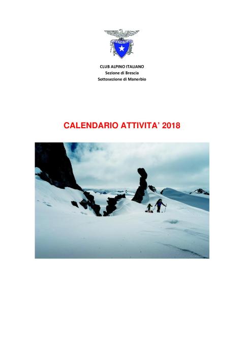 Calendario attività 2018